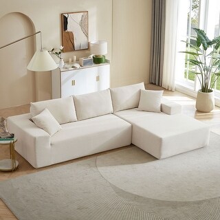 L-Shape Sectional Sofa with Upholstered Chaise Sleeper Sofa - Bed Bath ...