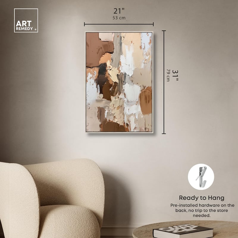 Beige Variations Canvas by Art Remedy