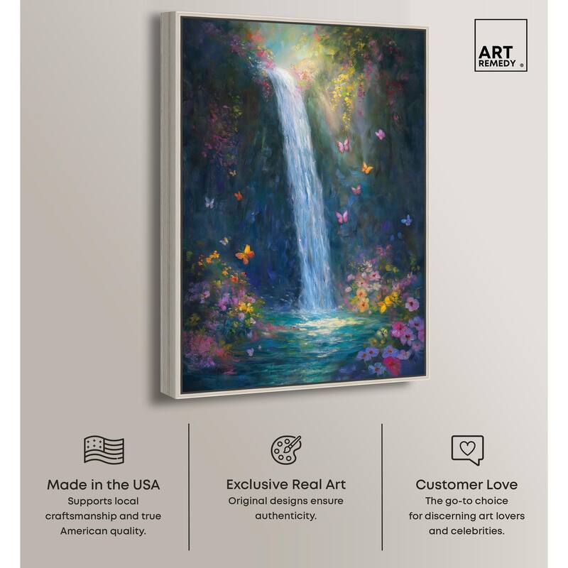 Hidden Falls II Canvas by Art Remedy
