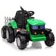 preview thumbnail 16 of 25, Kids Ride on Tractor with Detachable Trailer and Remote Control Green