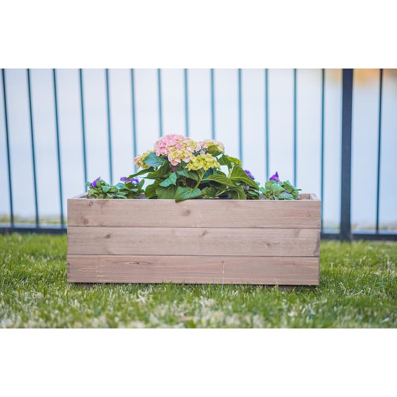 Zylina Indoor/Outdoor Trough Planter- Long - 30 x 12 x 12