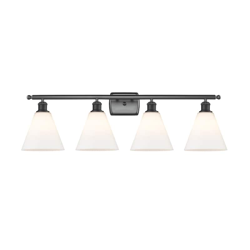 Innovations Lighting 516-4W-11-38 Berkshire Vanity Berkshire 4 Light - Matte Black / Matte White