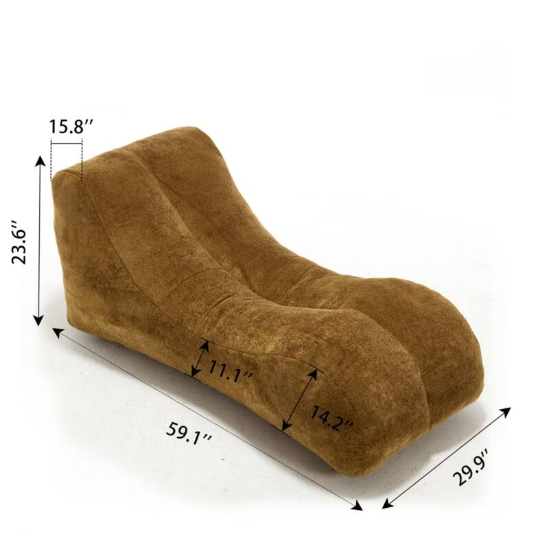 Large Creative Adult Lounge Chair, Plush Bean Bag Sofa with Sponge Fill