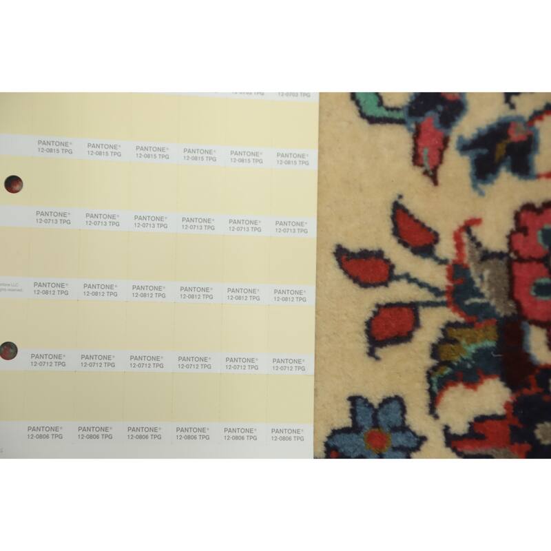 Hand Knotted Oriental 100% Wool Carpet Traditional Floral Beige & Ivories Sarouk Area Rug - 15' 7'' X 11' 2''