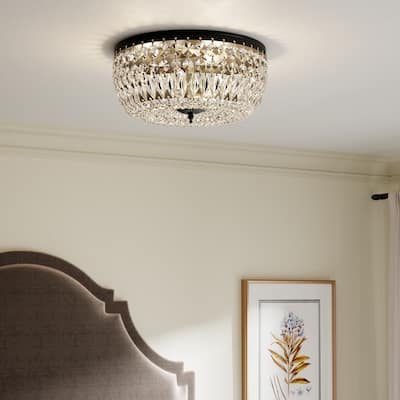 Maxax Steel Crystal Flush Mount