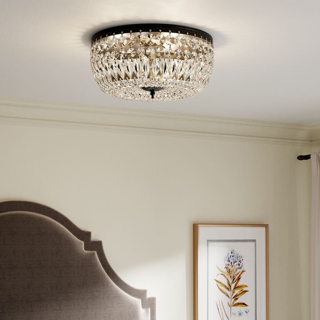 Maxax Steel Crystal Flush Mount
