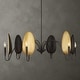 preview thumbnail 2 of 13, Uttermost Warwick 6 Light Matte Black Chandelier - 41.5"W x 41.5"D x 19"H