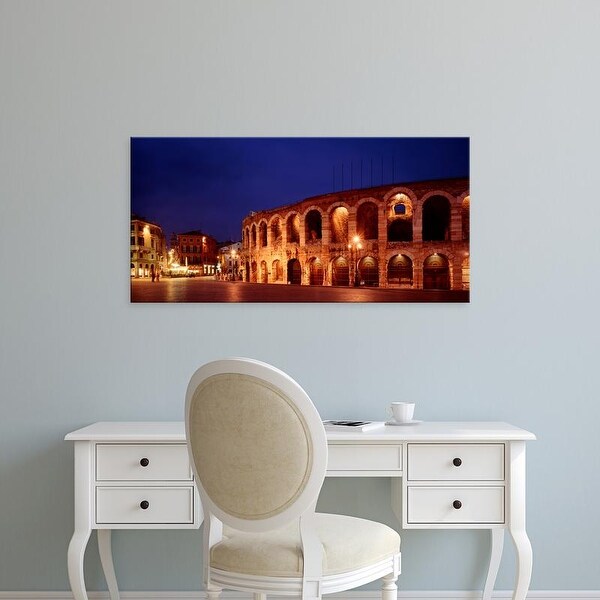 Easy Art Prints Panoramic Images's 'Italy, Verona, The Arena, evening' Premium Canvas Art