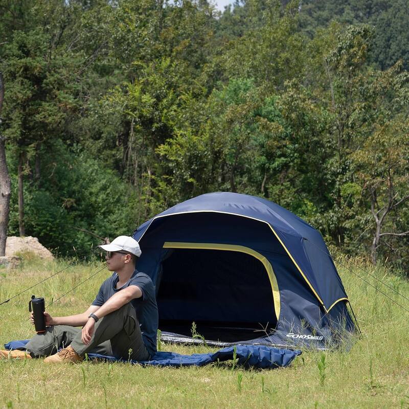 Camping Tent 2/3/4 Person, Waterproof Windproof Double Layer with Rainfly