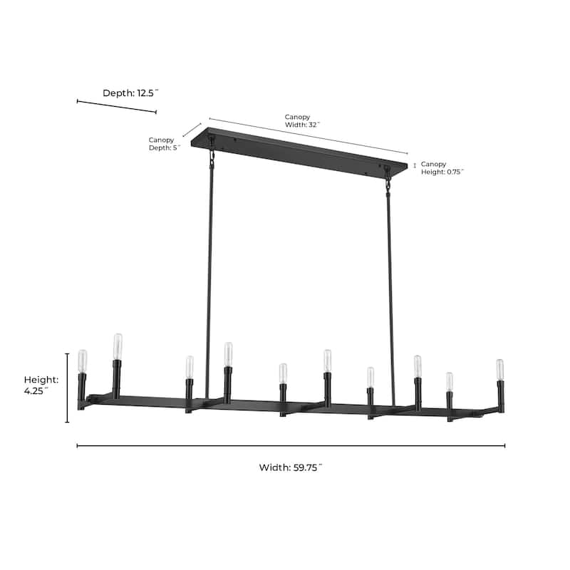 Millennium Lighting 99702 Daxley 8 Light 32" Wide Taper Candle Style