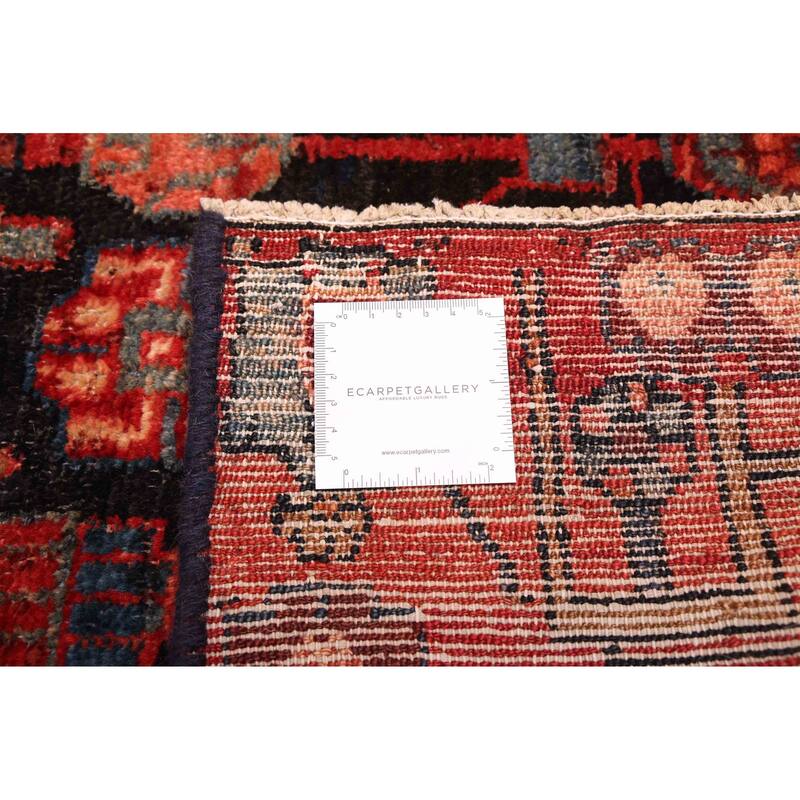 ECARPETGALLERY Hand-knotted Anatolian Vintage Dark Navy Wool Rug - 4'4 x 9'2