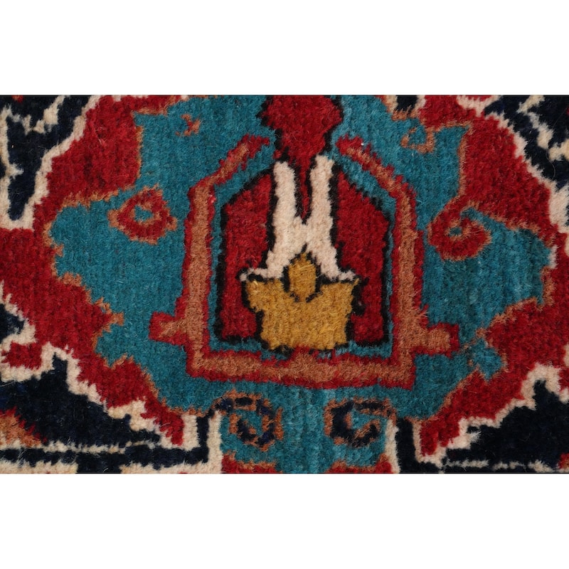 Hand Knotted Oriental 100% Wool Carpet Traditional Floral Beige & Ivories Tabriz Area Rug - 11' 2'' X 7' 4''