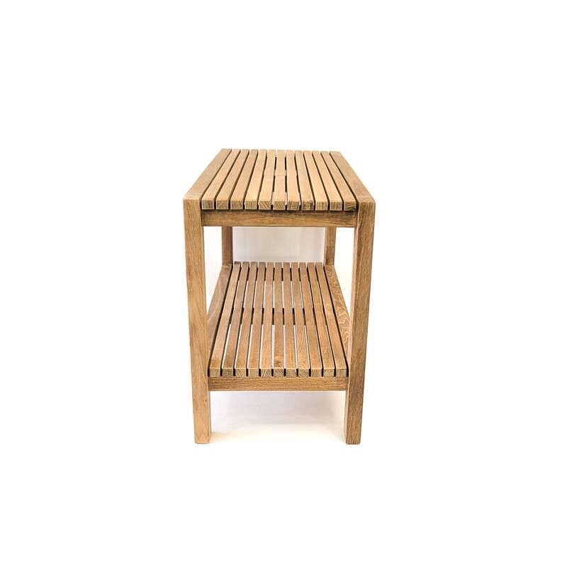 Teak Shower Bench Fiji 30" (75 cm) with Shelf