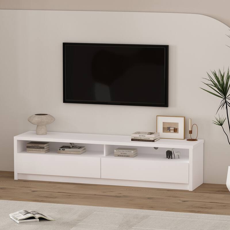 Manhattan Comfort Duncan 70" TV Stand - White