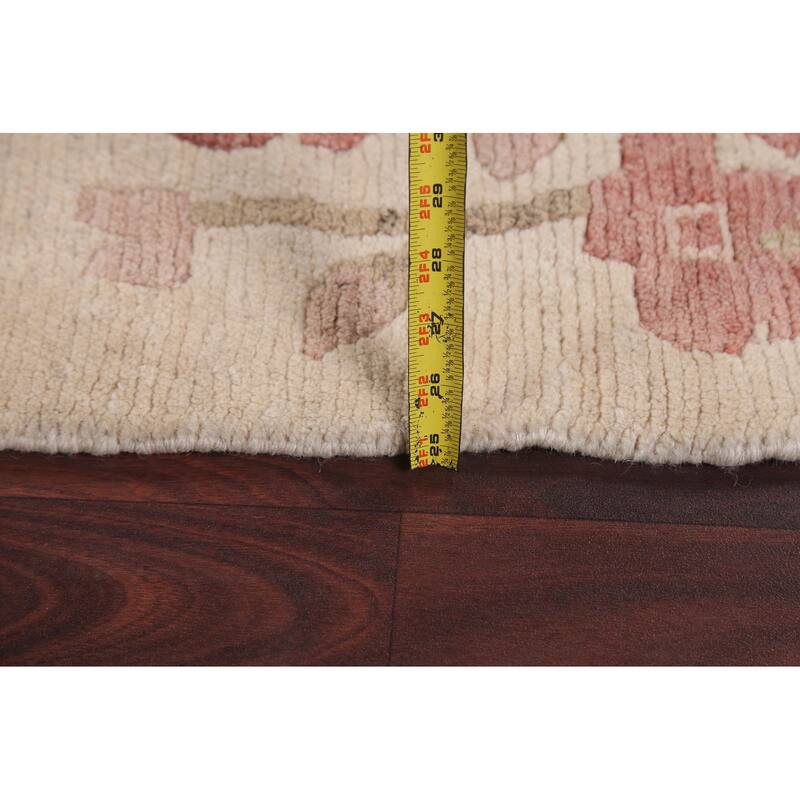 Vegetable Dye Nature Print Nepalese Wool Area Rug Hand-knotted Carpet - 5'6" x 7'7"