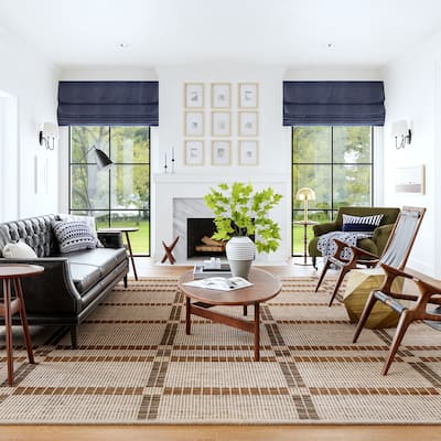 Annie Plaid Wool and Cotton Area Rug