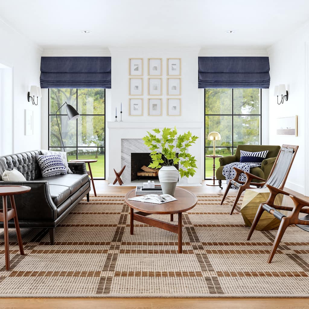Annie Plaid Wool and Cotton Area Rug