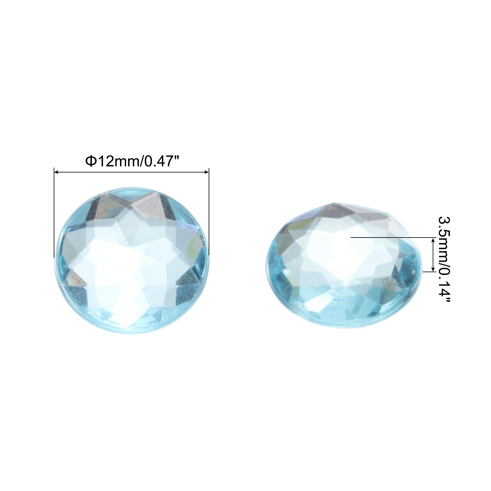 Flat Back Acrylic Rhinestones Flatback Crystal Rhinestones for Crafts Clothes Shoes DIY Decoration Gifts