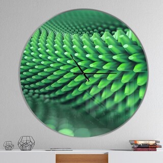 Designart 'Abstract 3D Spiny Background' Oversized Modern Wall CLock