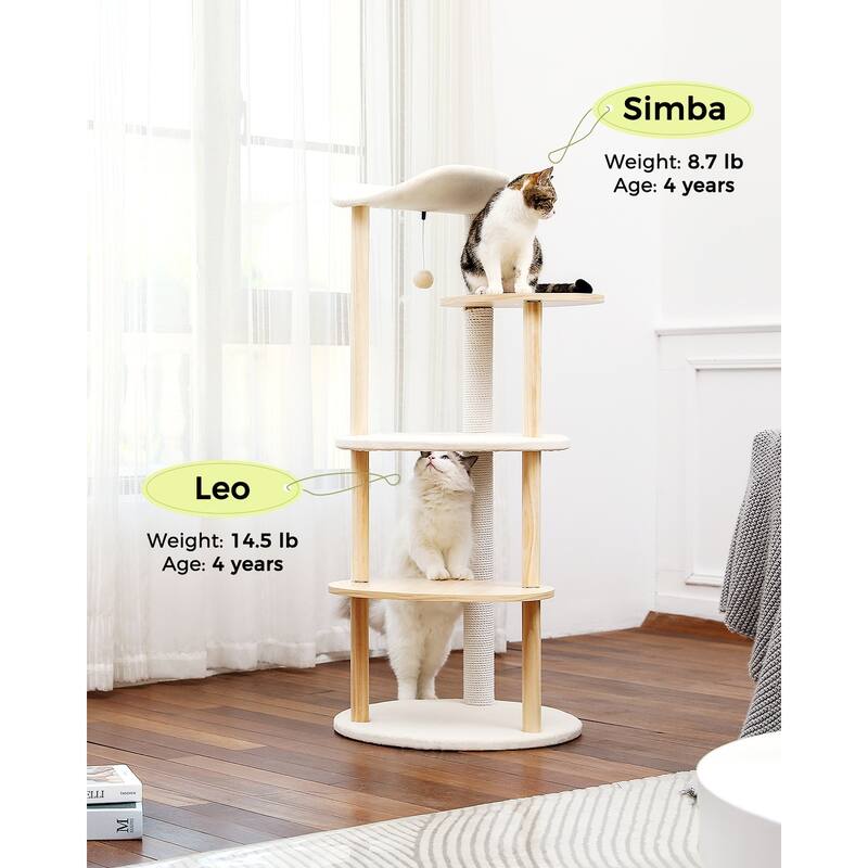 Indoor 5-Level Cat Tree Cat Tower with Scratching Posts