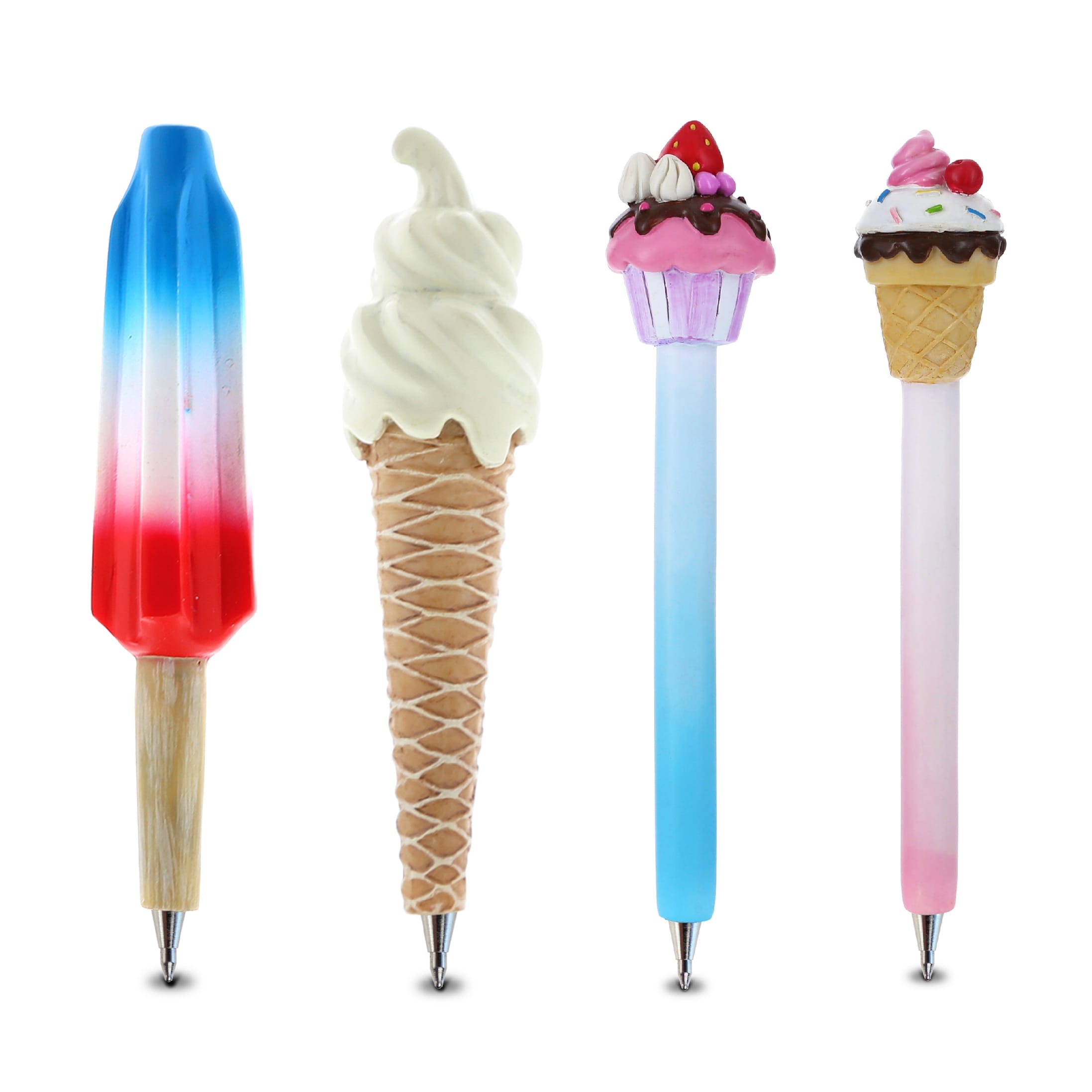 Planet Pens Ice Cream Cupcake Collection Novelty Pen - Set of 4