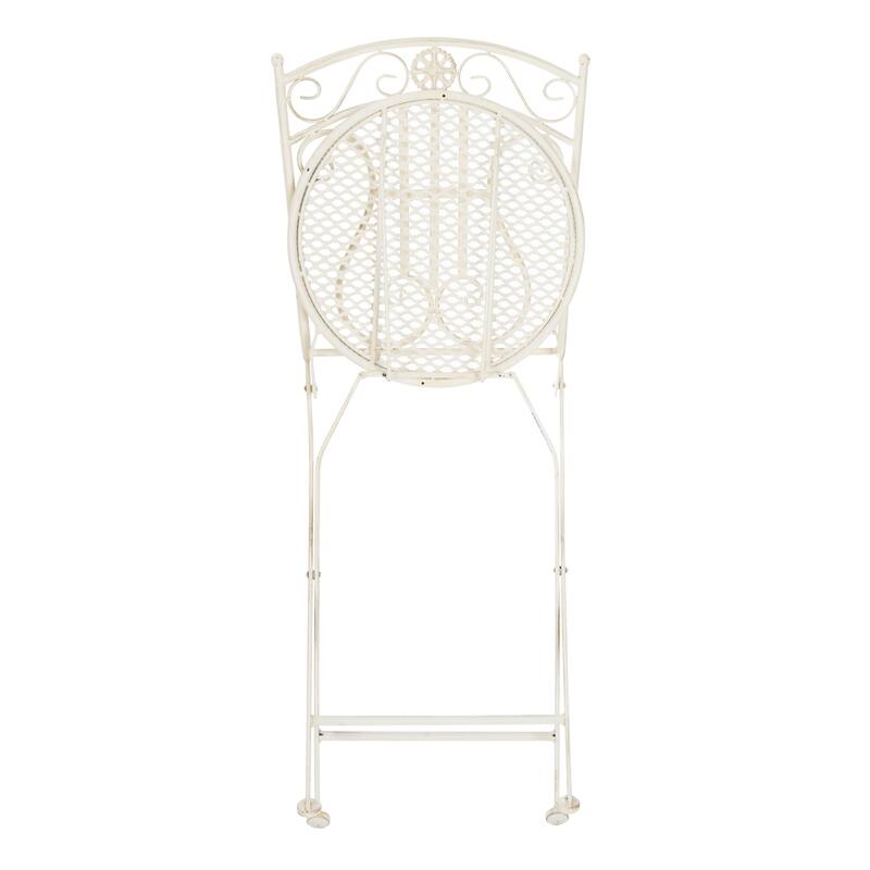 SAFAVIEH Outdoor Hailie Victorian Iron 3-Piece Patio Bistro Set. - 28"W x 28"D x 30"H