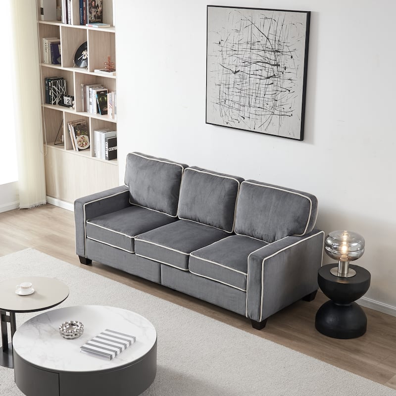 Aukfa Modern 3 Seater Sofa Couch with Storage