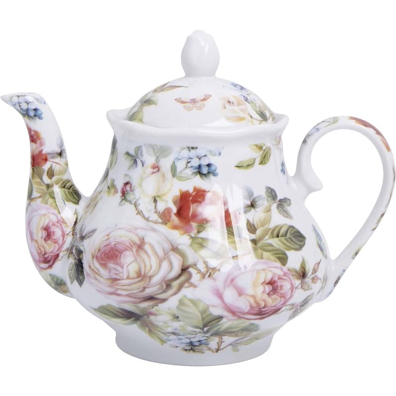 European Style Ceramic Teapot Coffee Pot Water Pot Porcelain Vintage Gift Tea Pot - Sunlight Rose