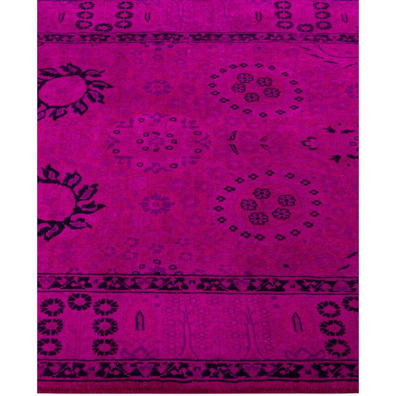 Overdyed One-of-a-Kind Hand-Knotted Area Rug - Pink - 3' 2" x 9' 1"