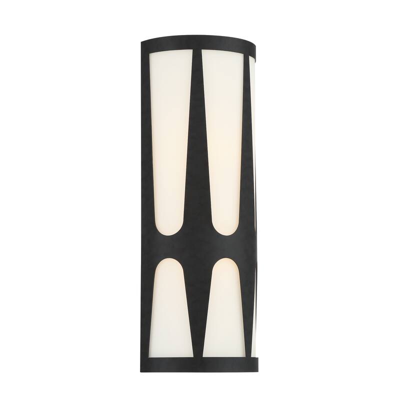 Royston 2 Light Black Wall Mount - 6.75'' W x 17.75'' H x 3.375'' D