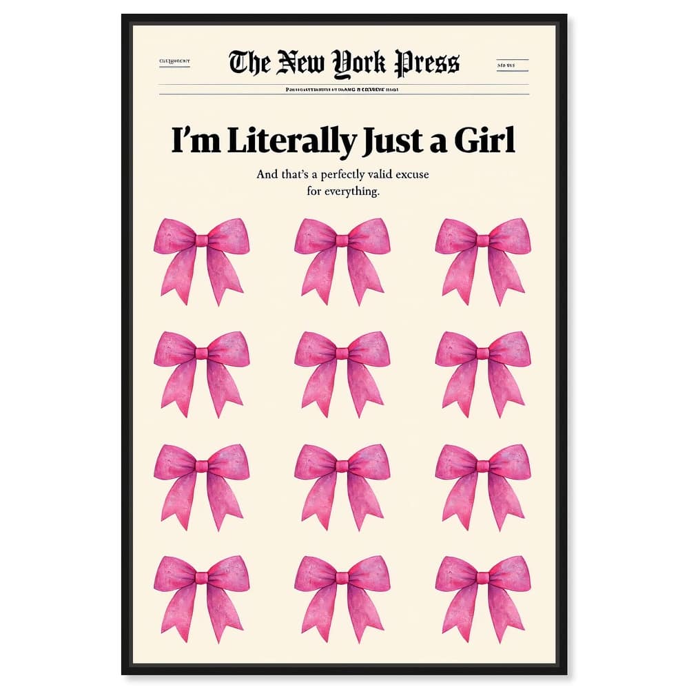 I'm Literally Just a Girl Canvas by Art Remedy