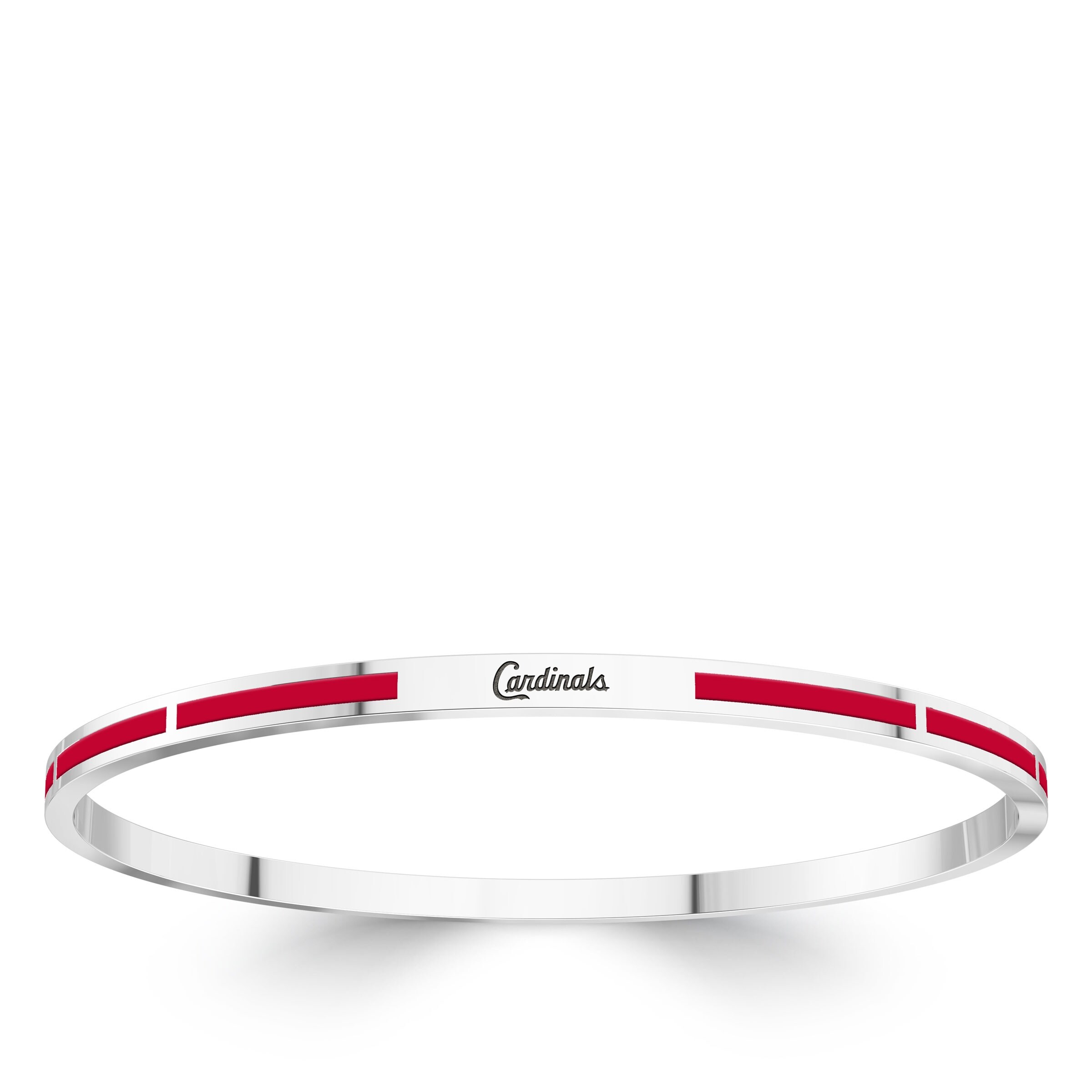 St Louis Cardinals Engraved Sterling Silver Enamel Bracelet St Louis Cardinals Engraved