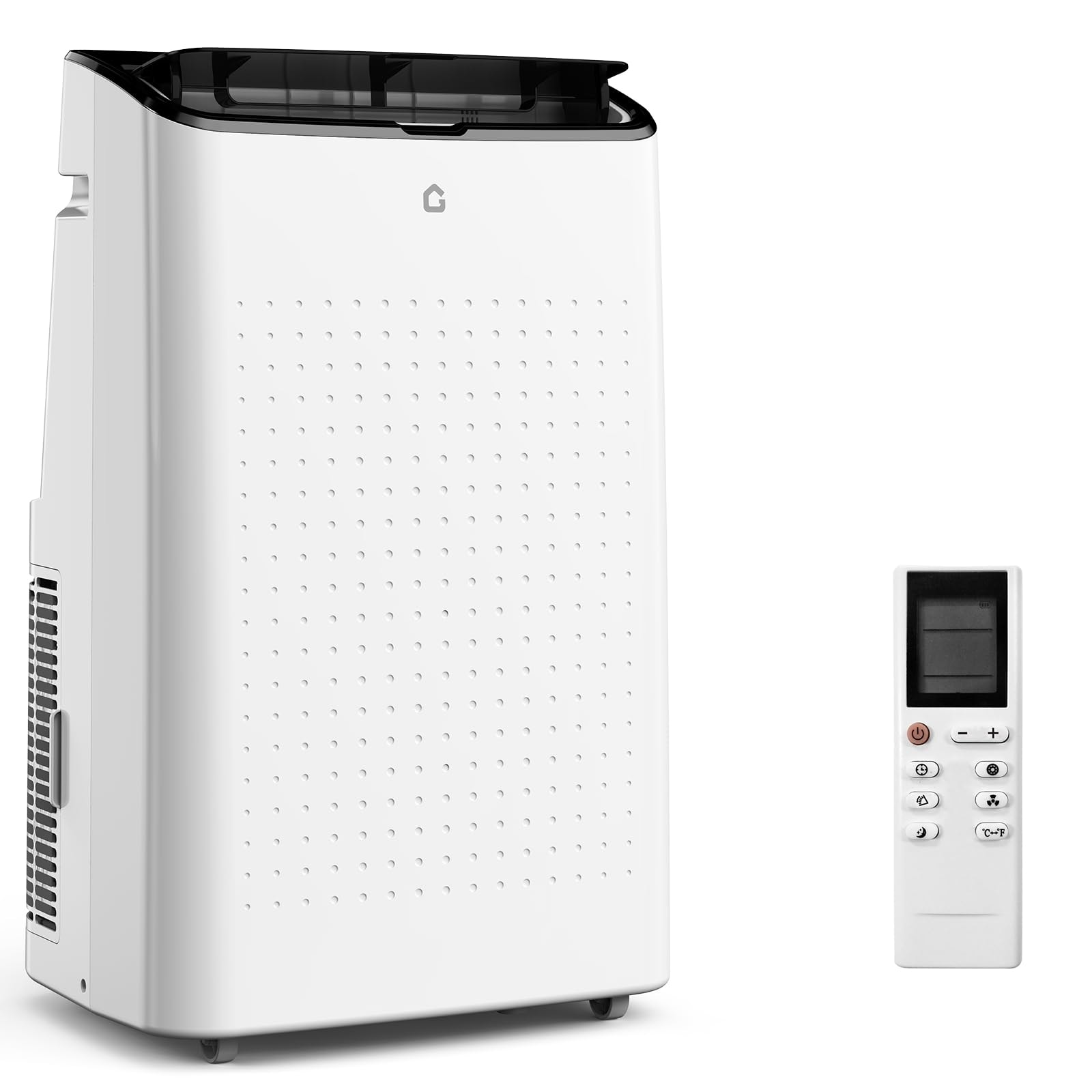 3-in-1 Portable AC, 14,000 BTU & Covers 750 Sq Ft, White/Black Unit with Cooling Dehumidifier Fan for Room Use