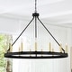 preview thumbnail 7 of 56, Acroma 15-light Farmhouse Large Wagon Wheel Candle Chandelier with UL Certified - D40'' * H130''