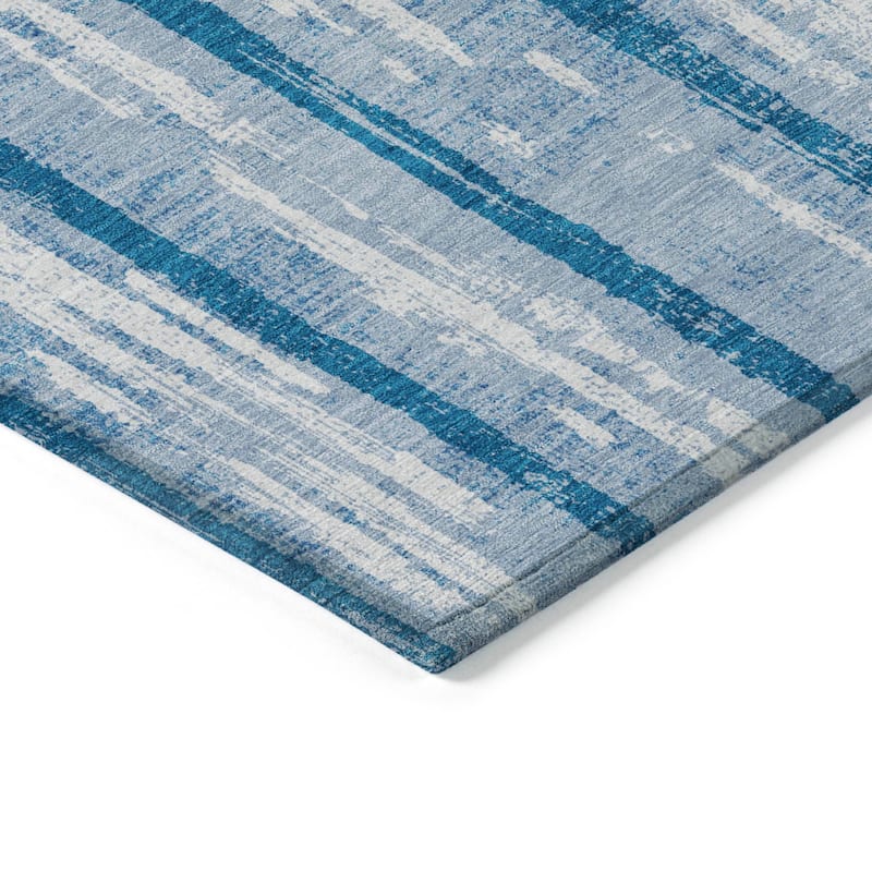 Machine Washable Indoor/ Outdoor Chantille Ombre Stripe Rug
