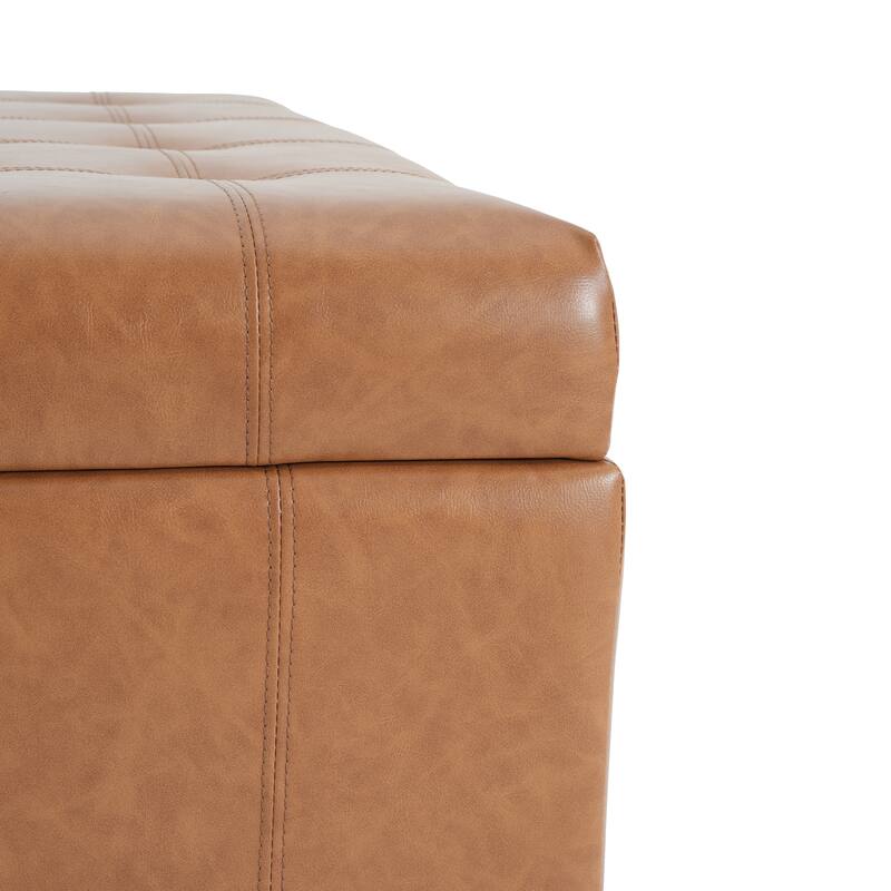 CARLSBAD PU STORAGE Ottoman Comfortable choice, multiple functions, classic design, and cozy corners