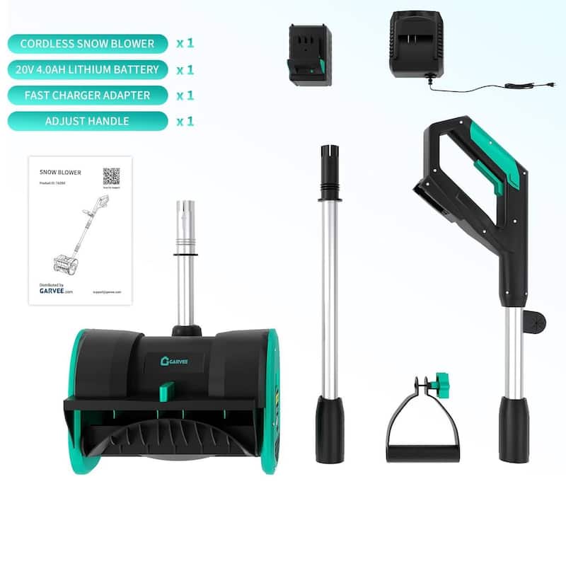 Cordless 12 inch Electric Snow Blower Corded, Snow Thrower for Walkways Deck - N/A