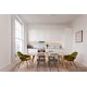 preview thumbnail 9 of 71, Organic Upholstered Fabric Modern Armchair with Natural Wooden Legs for Dining Room Office or Accent Lounge Side Chair