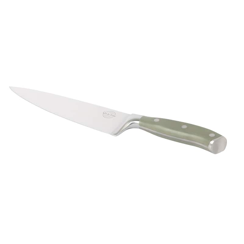 Sur La Table Kitchen Essential German Steel Chef's Knife, 8-Inch Stainless Steel Blade - Forged Full Tang