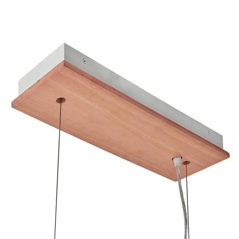 LED 48 inch wood paint linear chandelier