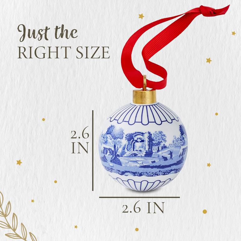 Spode Blue Italian Bauble - 2.6 Inch