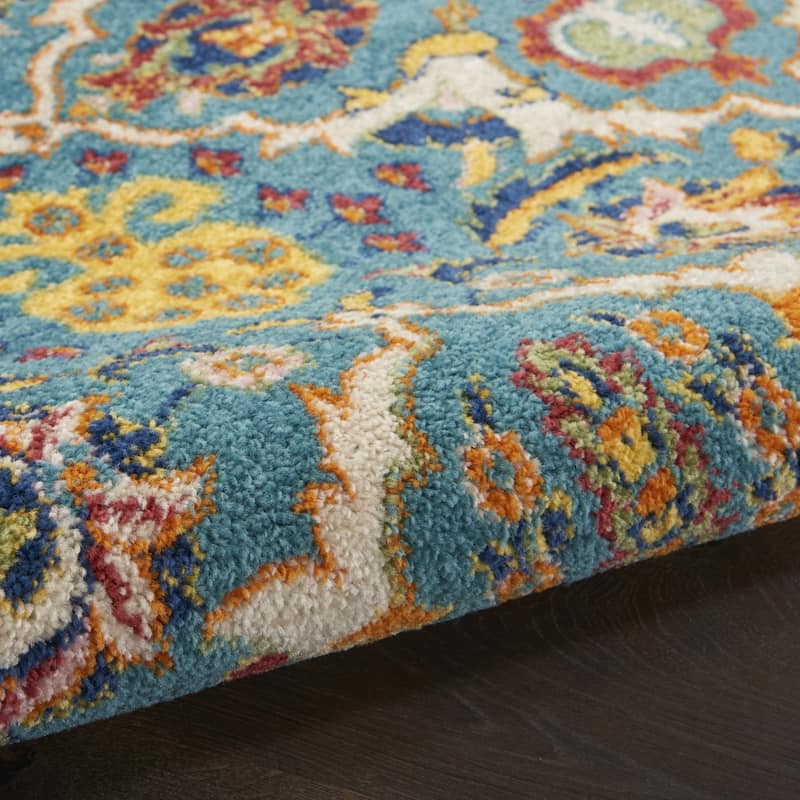 Sinu Power Loomed Floral Area Rug By HomeRoots - 9' x 12'