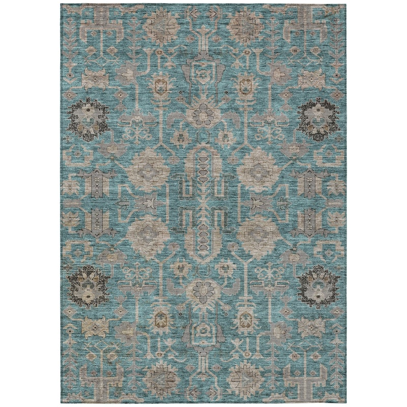 Machine Washable Indoor/ Outdoor Chantille Boho Traditional Rug