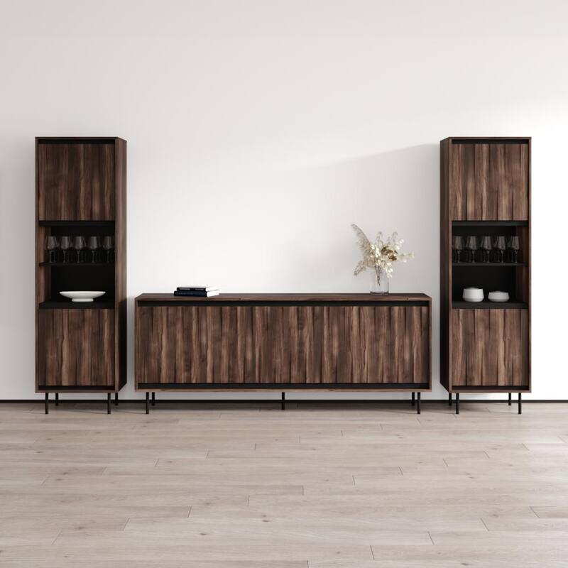 Swing 190 SB-BK-BK Entertainment Center - Wood