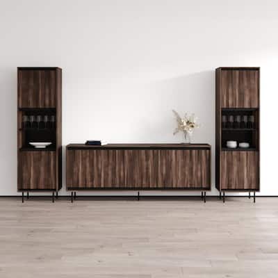 Swing 190 SB-BK-BK Entertainment Center