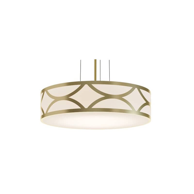 AFX LAKP20MB Lake 3 Light 20" Wide Suspension Pendant - Gold / White