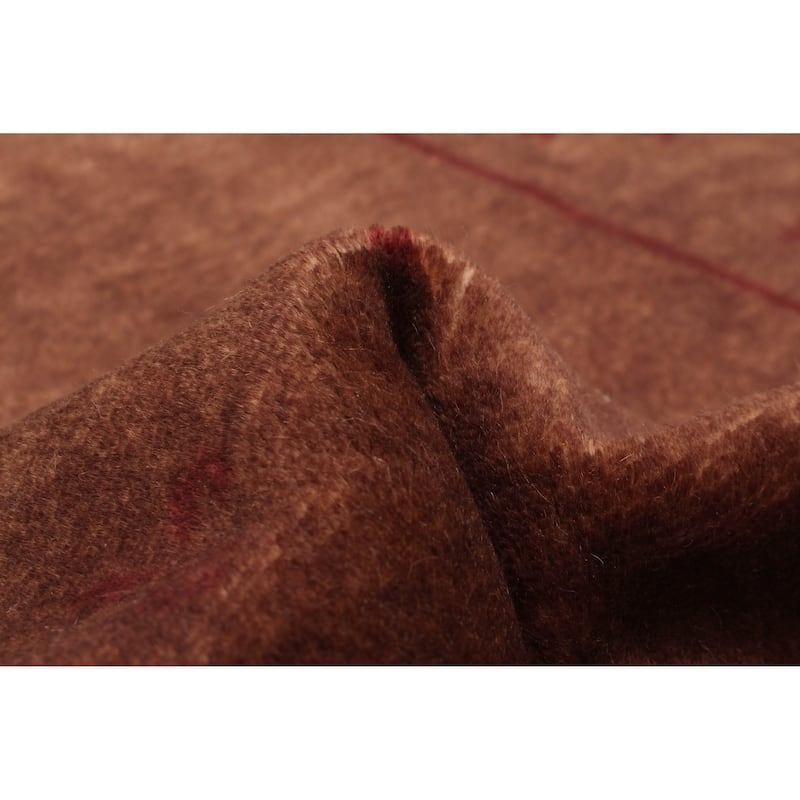 ECARPETGALLERY Hand-knotted Color Transition Brown, Red Wool Rug - 2'5 x 9'2