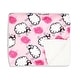 preview thumbnail 4 of 4, Printed Minky Plush Baby Blanket - N/A Pink/White