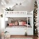 preview thumbnail 18 of 29, Full Over Full Bunk Bed With Twin Size Trundle And Guardrails Sturdy Construction
