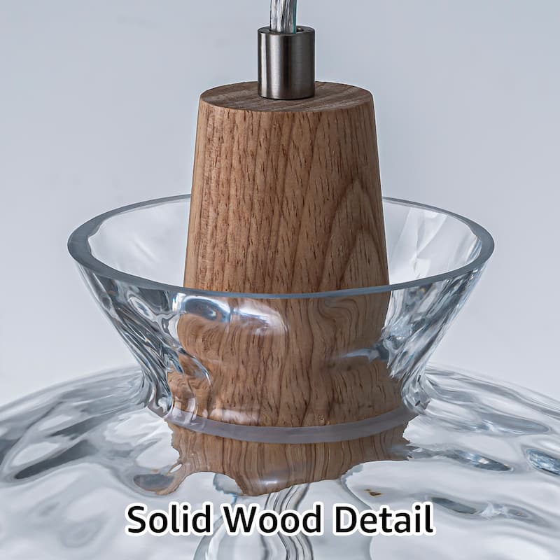 Starsky 1-Light Modern Hammered Ripple Glass Pendant